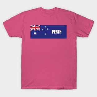 Perth City in Australian Flag T-Shirt